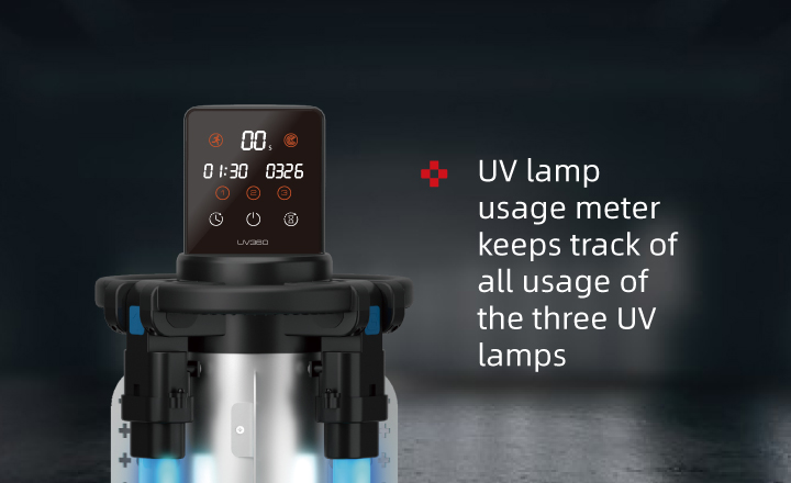 UV lamp Usage meter
No more manual recording 