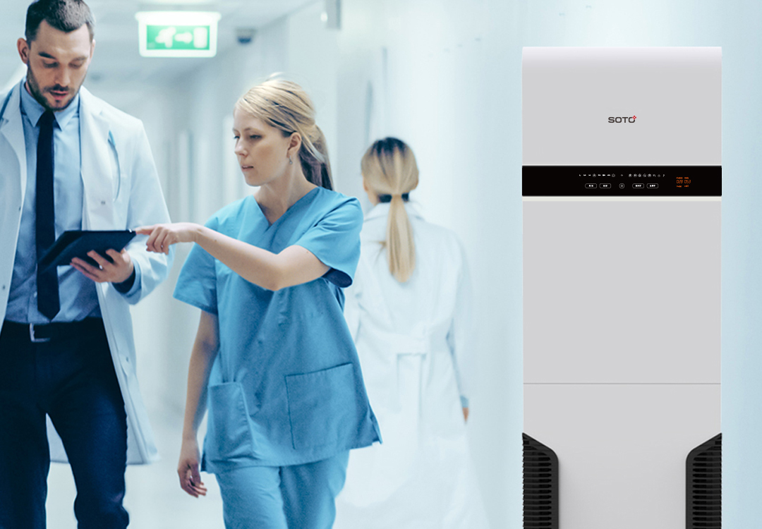 Purify and disinfect the air <br/>in human presence