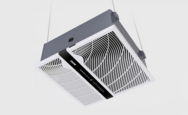 Ceiling-mounted saves space