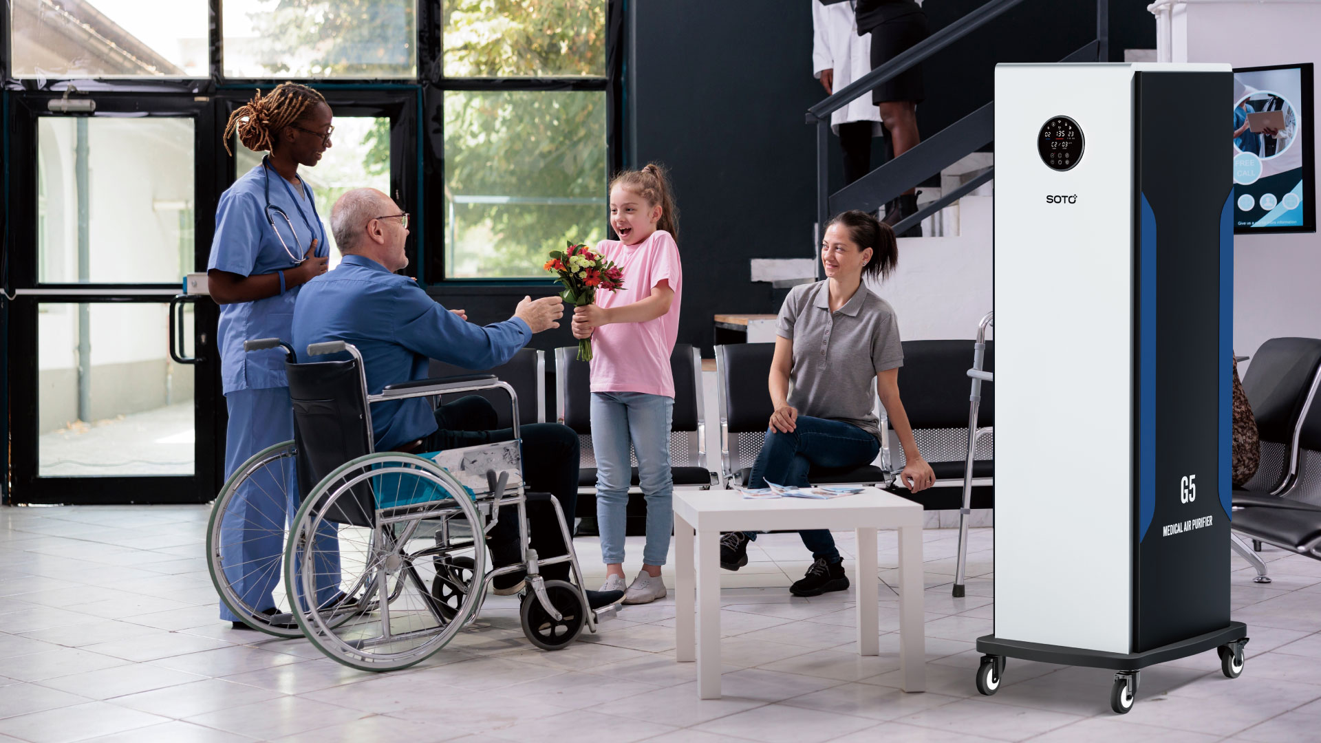 Plasma air disinfection  smart control system and hand gesture operation